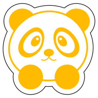 Sweet Little Panda Sticker (Yellow)